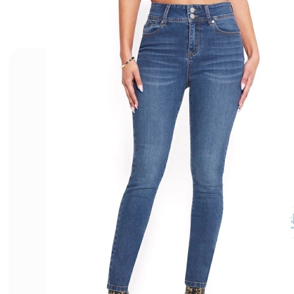 𝅺bebe Curvy High Waist Skinny Ankle Jeans 32